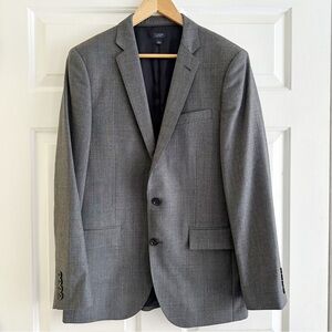 J. Crew Ludlow Blazer 38R Suit Jacket Gray Italian Wool Tollegno Business Career